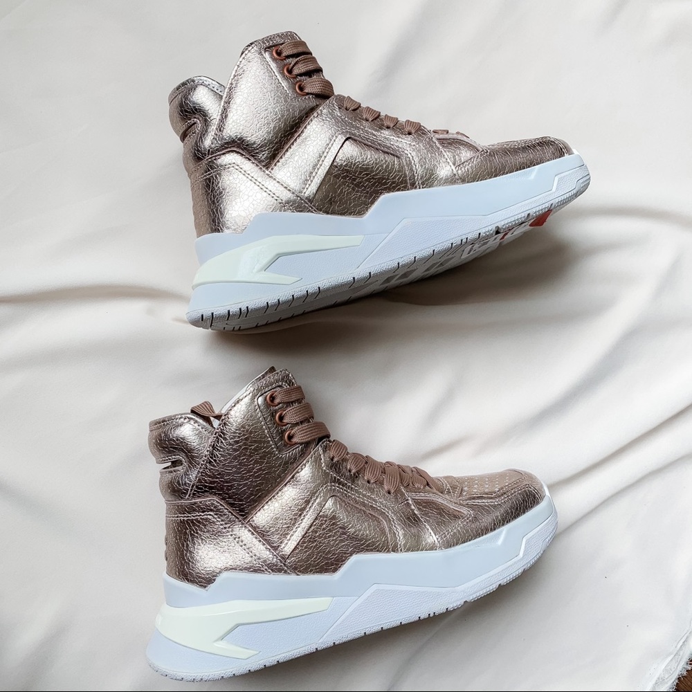 BALMAIN B Ball Metallic High Top Sneaker